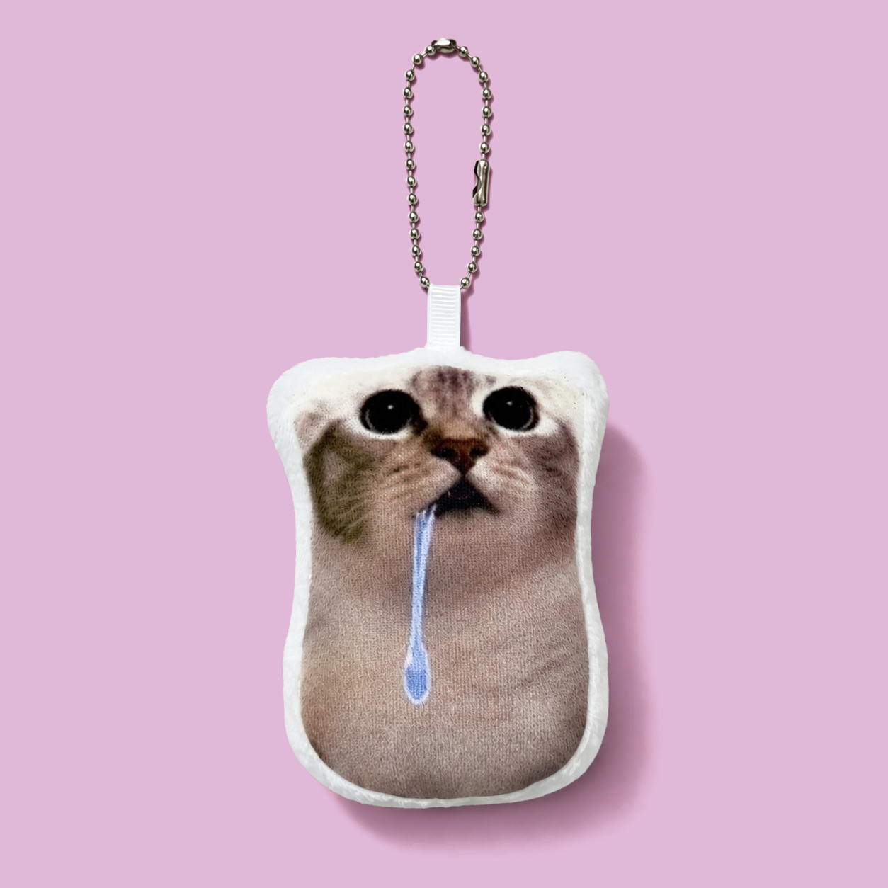 Drooling cat keychain with speaker (No.2)